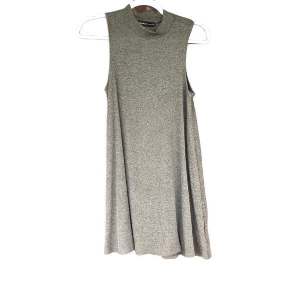 NWT Michele by Comune Mock Neck Sleeveless Dress Size M Darker Khaki Green - Picture 2 of 9